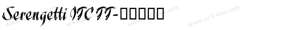 Serengetti ITC TT字体转换